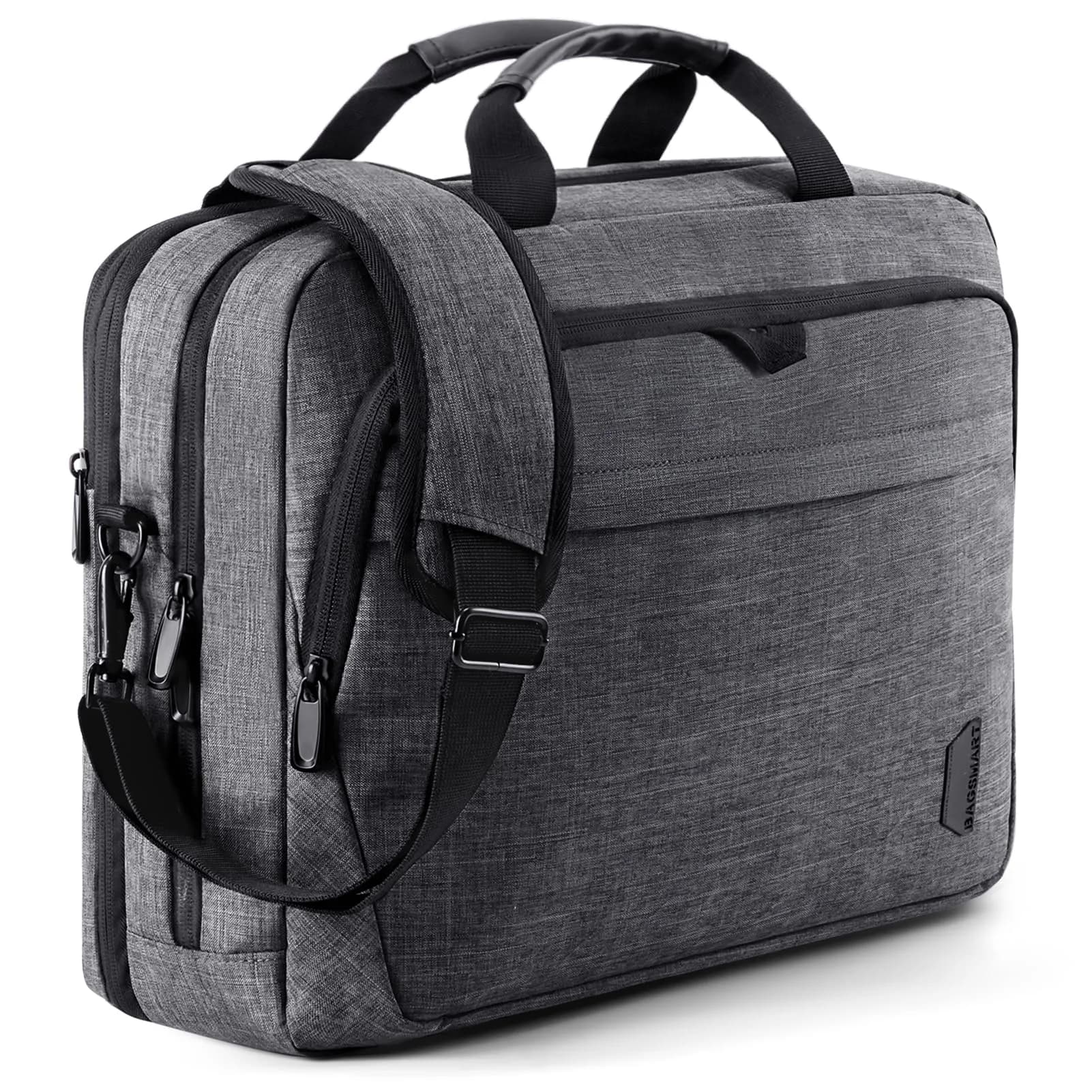 BAGSMART 17.3 Inch Expandable Laptop Briefcase | Water-Resistant Business Travel Bag