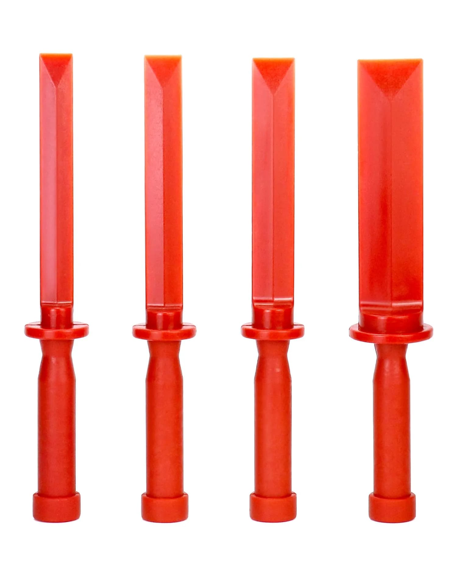 QWORK Plastic Chisel Scraper Set 3/4" 7/8" 1" 1-1/2" | 4-Piece Set for Debris, Adhesives, Film, Paint Removal