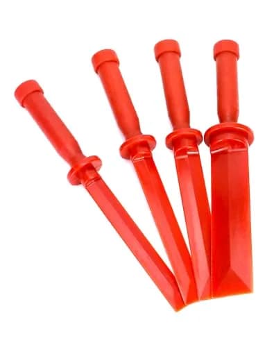 QWORK Plastic Chisel Scraper Set 3/4" 7/8" 1" 1-1/2" | 4-Piece Set for Debris, Adhesives, Film, Paint Removal thumbnail 2