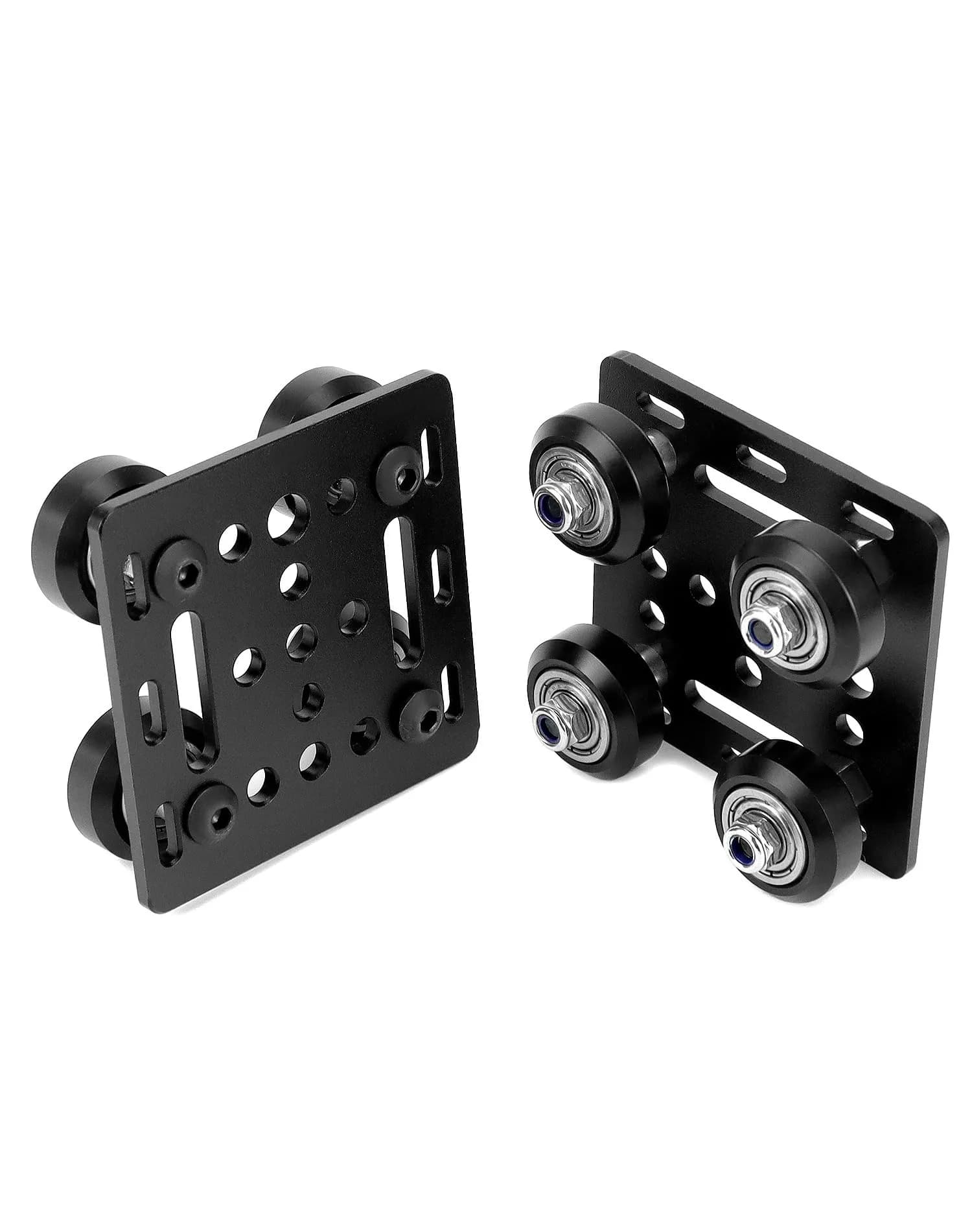 QWORK 2020V V-Wheel Plate Gantry Rod Plate with Wheel, 2 Pack, 65mm X 65mm | Compatible with 2020V Aluminum Extrusion - view 7