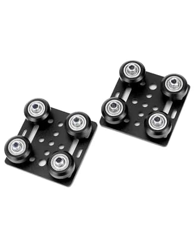 QWORK 2020V V-Wheel Plate Gantry Rod Plate with Wheel, 2 Pack, 65mm X 65mm | Compatible with 2020V Aluminum Extrusion thumbnail 8