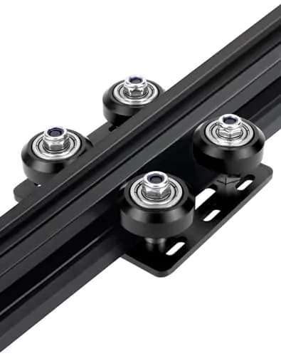 QWORK 2020V V-Wheel Plate Gantry Rod Plate with Wheel, 2 Pack, 65mm X 65mm | Compatible with 2020V Aluminum Extrusion thumbnail 3
