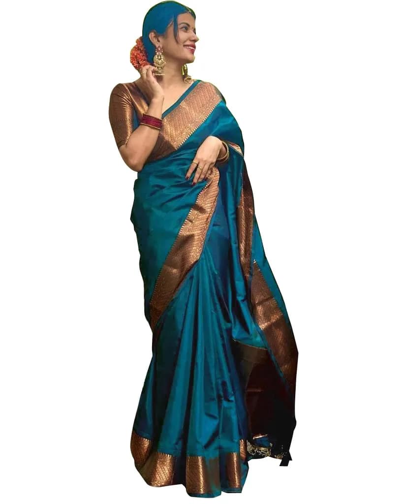 Avantika Fashion Kanjivaram Soft Pure Silk Banarasi Saree with Blouse Piece | 5.3m Saree, 0.8m Blouse - main product image