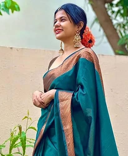 Avantika Fashion Kanjivaram Soft Pure Silk Banarasi Saree with Blouse Piece | 5.3m Saree, 0.8m Blouse thumbnail 8