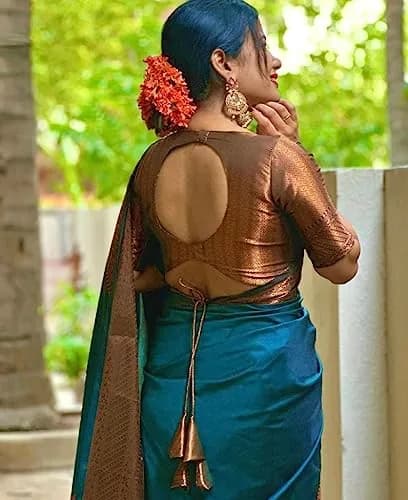 Avantika Fashion Kanjivaram Soft Pure Silk Banarasi Saree with Blouse Piece | 5.3m Saree, 0.8m Blouse thumbnail 3