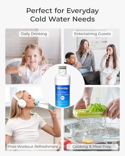 Waterdrop LT1000PC Refrigerator Water Filter and Air Filter 4 Combo | NSF Certified for Pure Water & Air thumbnail 9