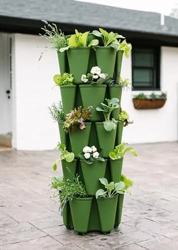 Greenstalk Large 5 Tier Vertical Garden Planter with Watering System | Grow Vegetables, Herbs & Flowers thumbnail 5