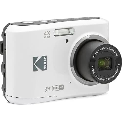 KODAK Pixpro FZ45 Digital Camera Bundle with 32GB Card, Spare Batteries, Case, White | 16 Megapixels, 4x Optical Zoom, Full HD Video thumbnail 3