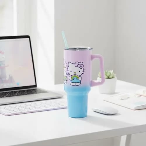 Silver Buffalo Sanrio Hello Kitty and Friends Stainless Steel Tumbler, 40oz | Double Wall Vacuum Insulated, Durable, Fits in Standard Cup Holder thumbnail 5