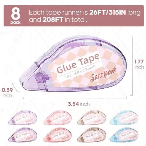 Secopad Scrapbook Tape 8 Pack | Double-Sided Adhesive Runner for Crafts, Photos, and Paper Projects thumbnail 6