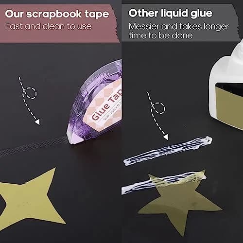 Secopad Double Sided Tape for Crafts 6 Pack, 0.3in x 26ft Each | Mess-Free Adhesive for Scrapbooking thumbnail 3