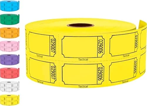 Tacticai Yellow Raffle Tickets 1000 Count | Double Roll for Events & Fundraisers thumbnail 1