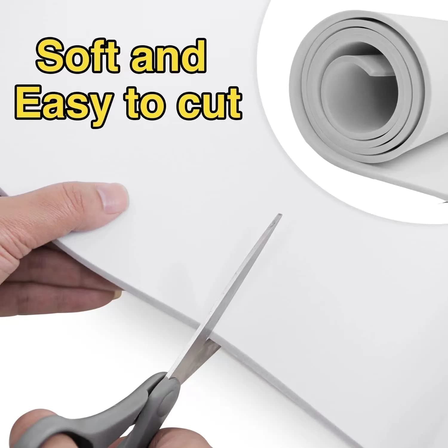 MEARCOOH White EVA Foam Sheets Roll 4mm Thick (13.9" x 59") | High Density 86kg/m3 Cosplay Craft Foam - view 4