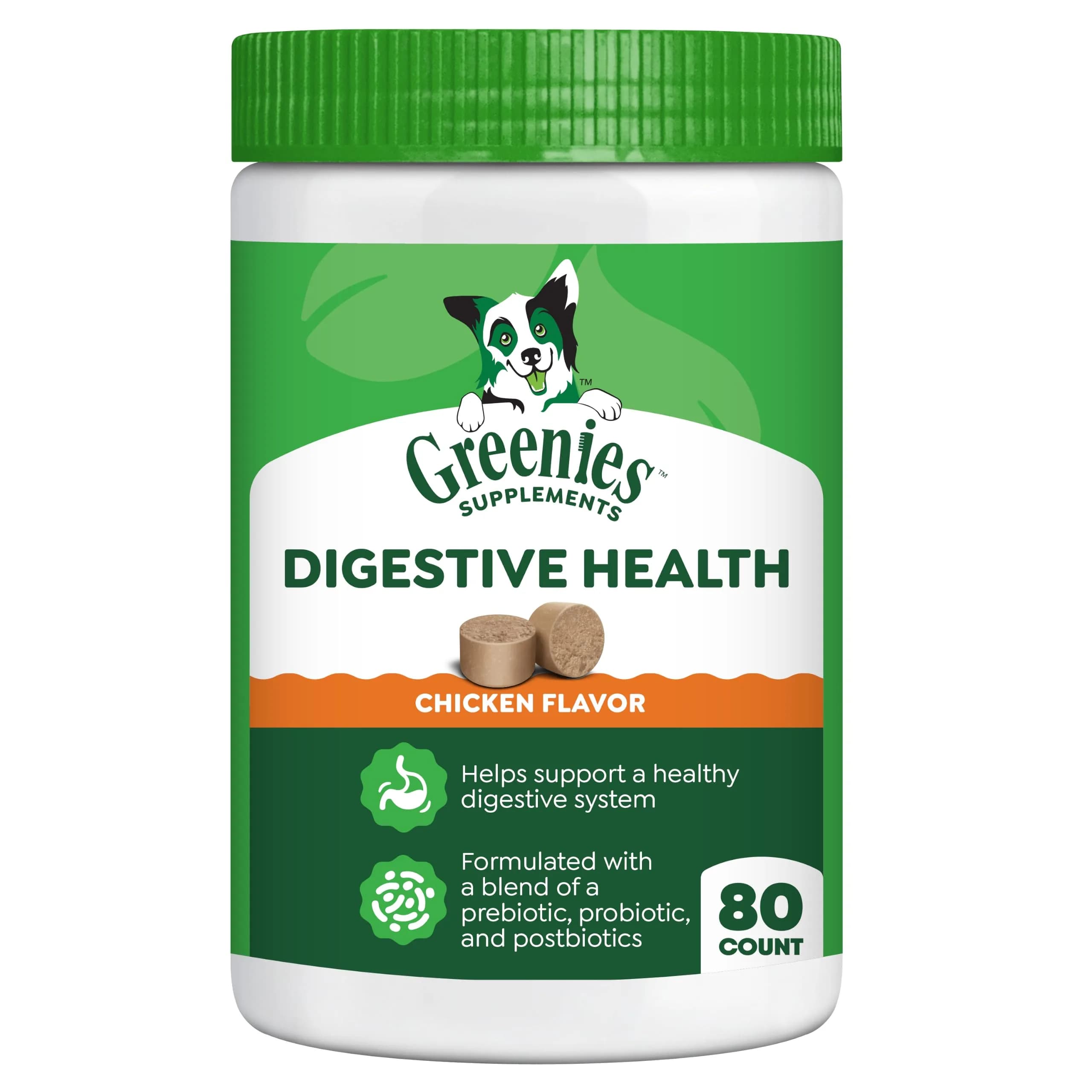 Greenies Digestive Health Soft Dog Chews, Chicken, 80 Count | Supports Gut & Stool Quality