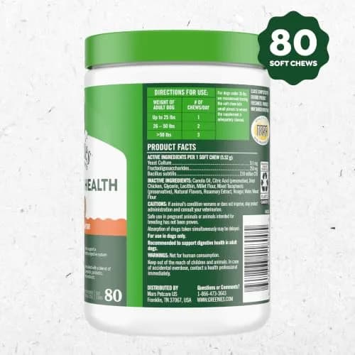 Greenies Digestive Health Soft Dog Chews, Chicken, 80 Count | Supports Gut & Stool Quality thumbnail 2