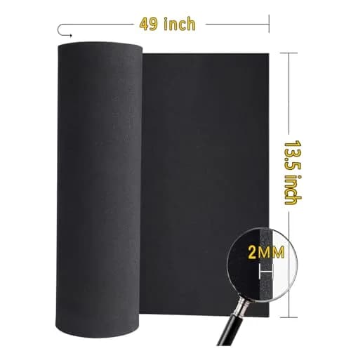 MEARCOOH Black EVA Foam Sheets Roll 2mm Thick (49" x 13.5") | High Density 86kg/m3 Craft Foam for Cosplay & DIY thumbnail 3