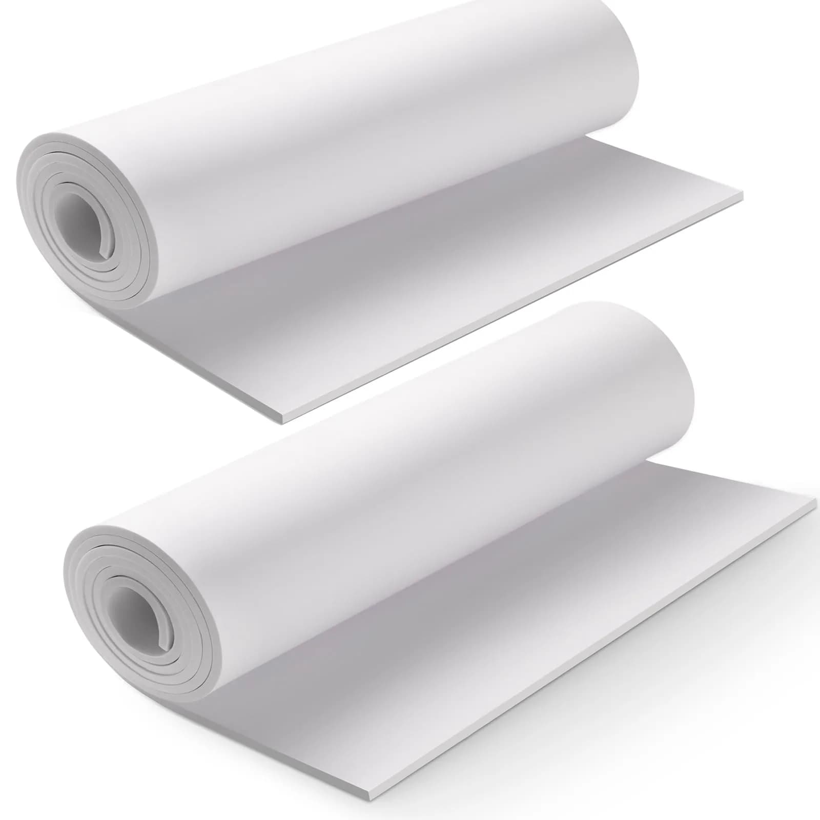 MEARCOOH White EVA Foam Sheets Roll 6mm Thick | 35.3cm x 124.5cm (13.9" x 49") | High Density 86kg/m³ for Cosplay & Crafts