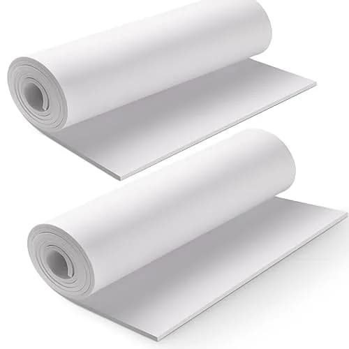 MEARCOOH White EVA Foam Sheets Roll 6mm Thick | 35.3cm x 124.5cm (13.9" x 49") | High Density 86kg/m³ for Cosplay & Crafts thumbnail 1