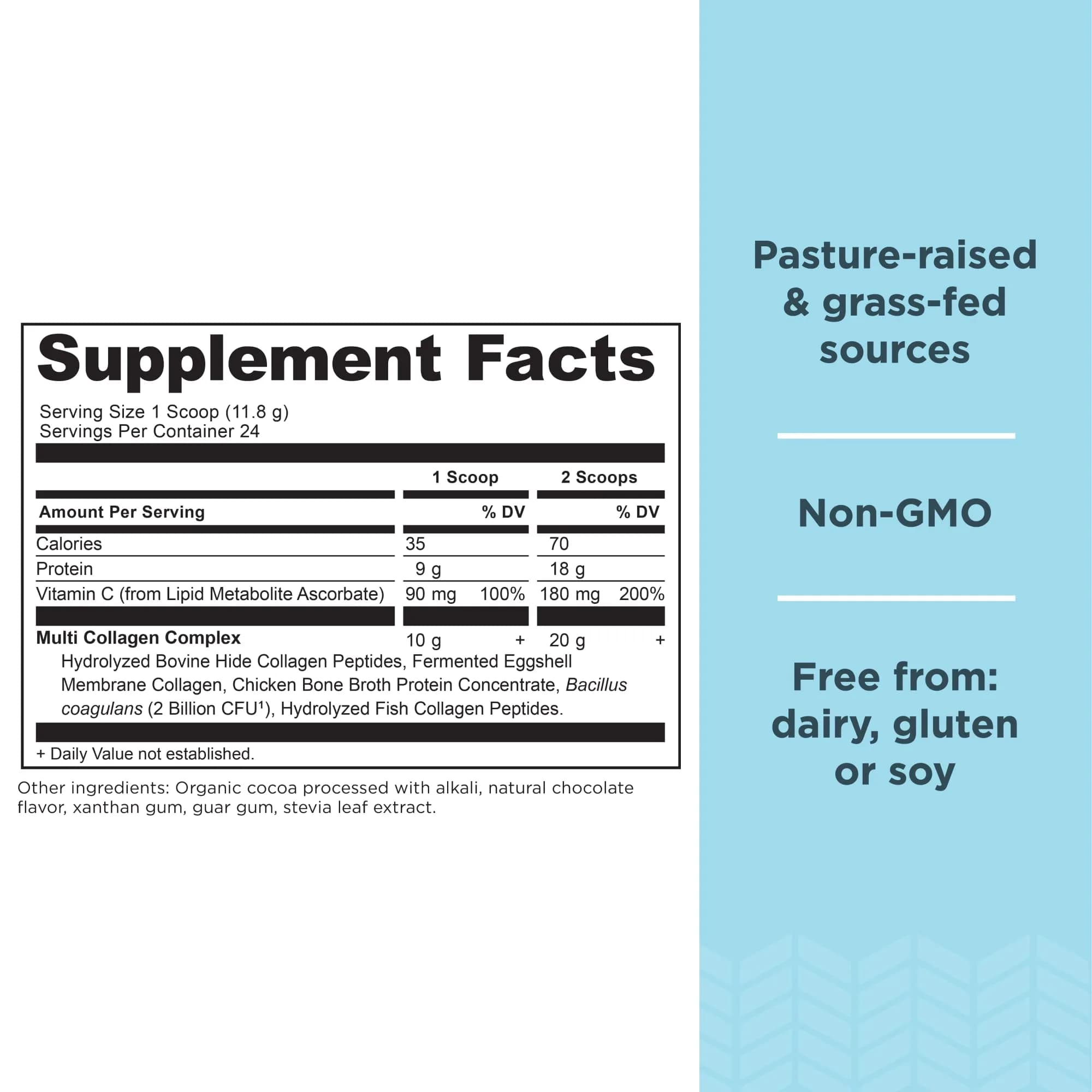 Ancient Nutrition Multi Collagen Protein Powder | 10 Types of Collagen for Hair, Skin, Nails, Joints & Gut - view 2