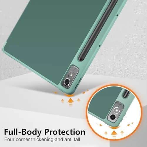 DINGGUAGUA Dark Green Case for Lenovo Tab P12 12.7 Inch (2023/2024) | Multi-Angle Stand Cover with Auto Sleep/Wake thumbnail 6