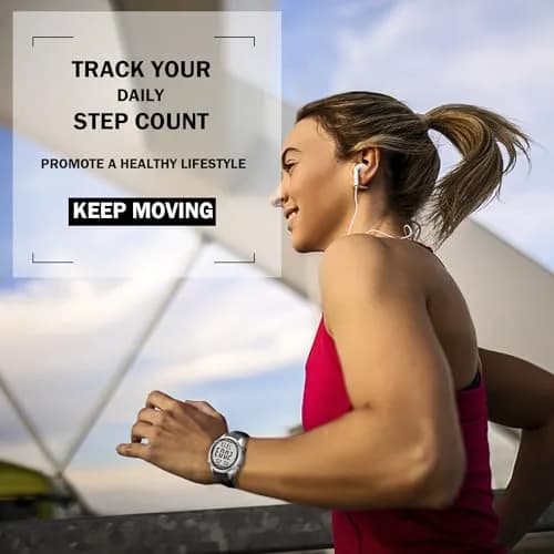 Hearkent Pedometer Watch for Walking for Senior Step Counter Watch | Large Numbers, Waterproof, Simple Control thumbnail 7