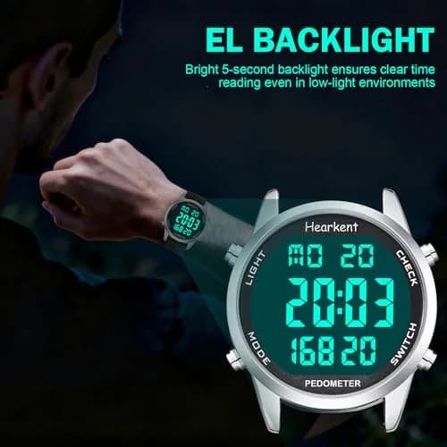 Hearkent Pedometer Watch for Walking for Senior Step Counter Watch | Waterproof, Large Display, Simple Control thumbnail 5