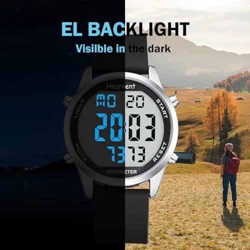 Hearkent Pedometer Watch for Walking for Senior Step Counter Watch | Simple, Waterproof, Large Display thumbnail 4