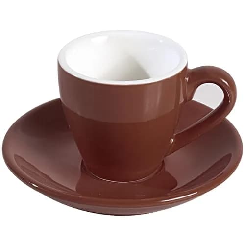 ionEgg Porcelain Espresso Cup with Saucer, 80ml/2.7Oz | Elegant, Durable & Microwave Safe thumbnail 1