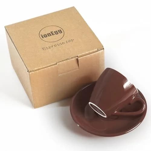 ionEgg Porcelain Espresso Cup with Saucer, 80ml/2.7Oz | Elegant, Durable & Microwave Safe thumbnail 2