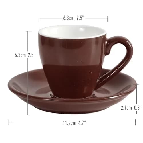 ionEgg Porcelain Espresso Cup with Saucer, 80ml/2.7Oz | Elegant, Durable & Microwave Safe thumbnail 3