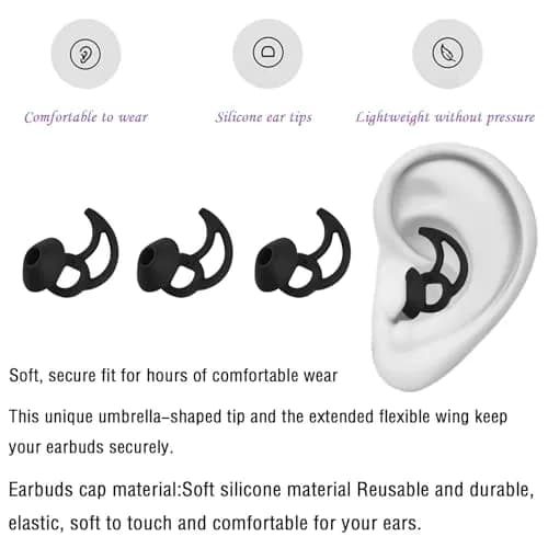 WKYMY Medium Silicone Earbud Tips Compatible with Bose QuietComfort & Sport | Reusable & Water-Washable (70-120 chars) thumbnail 5