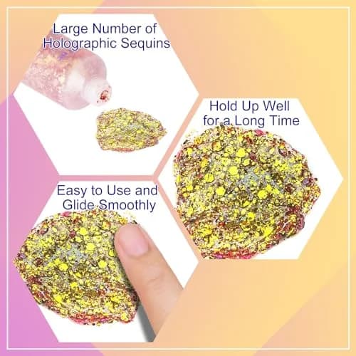 MEICOLY Chameleon Gold Body Glitter Gel 50g (1.76 oz) | Color Changing Sparkle for Festivals thumbnail 3