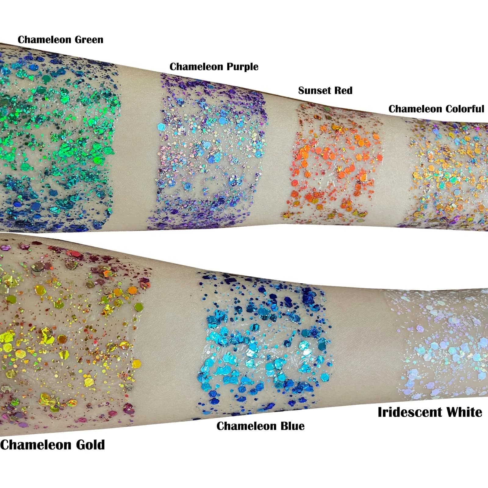 MEICOLY Chameleon Iridescent White Body Glitter Gel | Color-Shifting Sparkle for Festivals & Parties - view 8