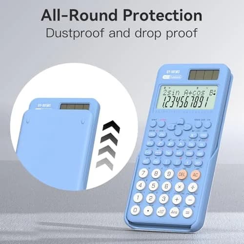 ROATEE 991MS Scientific Calculator 401 Functions | 2-Line Display, Blue, School & College Use thumbnail 3