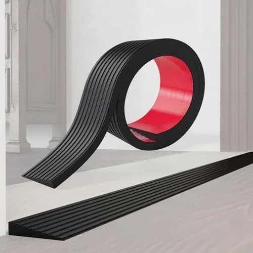 Boiarc Threshold Ramps for Doorways 3/8'' Rise-6.6Ft Long | Rubber Non-slip Threshold Strip thumbnail 1