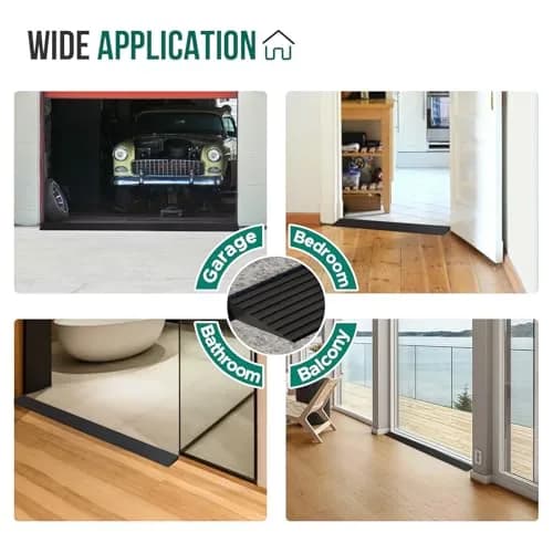 Boiarc Threshold Ramps for Doorways 3/8'' Rise-6.6Ft Long | Rubber Non-slip Threshold Strip thumbnail 4