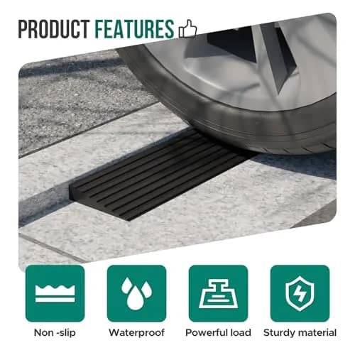 Boiarc Threshold Ramps for Doorways 3/8'' Rise-6.6Ft Long | Rubber Non-slip Threshold Strip thumbnail 5