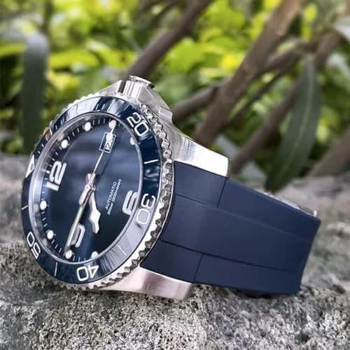 Niziruoup 20mm Silicone Watch Band Curved End No Gap | Classic Solid Pattern thumbnail 4