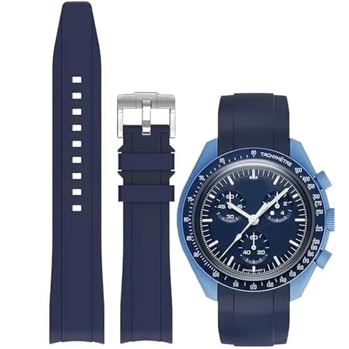 Niziruoup 20mm Silicone Watch Band Curved End No Gap | Classic Solid Pattern thumbnail 1