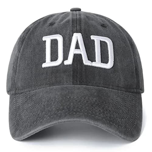 Aeonda Mom Dad Embroidered Baseball Caps Set of 2 Adjustable Cotton Hats | Pigment-Dyed Vintage Style thumbnail 4