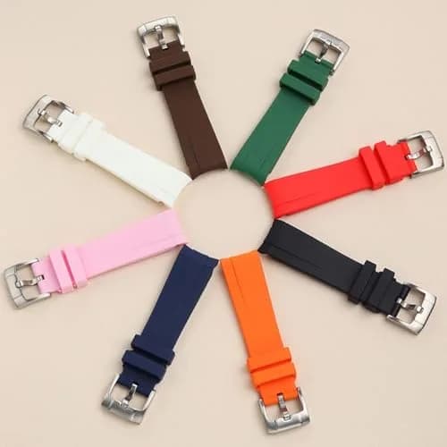 Niziruoup Red Silicone Watch Band for Omega x Swatch Moonswatch 20mm (0.79 inch) | Curved End No Gap thumbnail 6