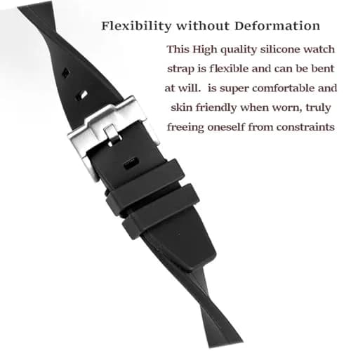 Niziruoup Yellow Silicone Watch Band for Omega x Swatch MoonSwatch 20mm | Curved End No Gap, Waterproof, Adjustable thumbnail 4