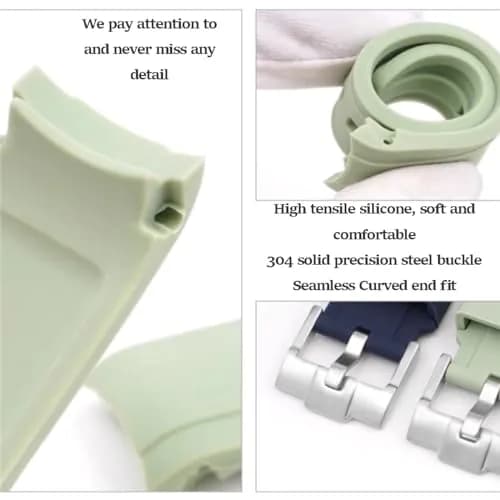 Niziruoup Yellow Silicone Watch Band for Omega x Swatch MoonSwatch 20mm | Curved End No Gap, Waterproof, Adjustable thumbnail 5