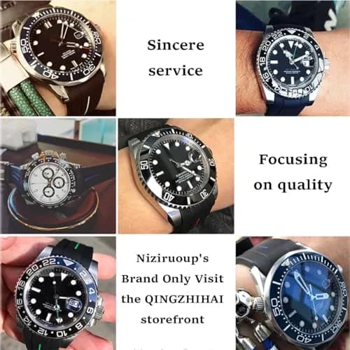 Niziruoup Rubber Strap for Moonswatch Watch, 20mm Curved No Gap Silicone Rubber Band for Men Women thumbnail 8