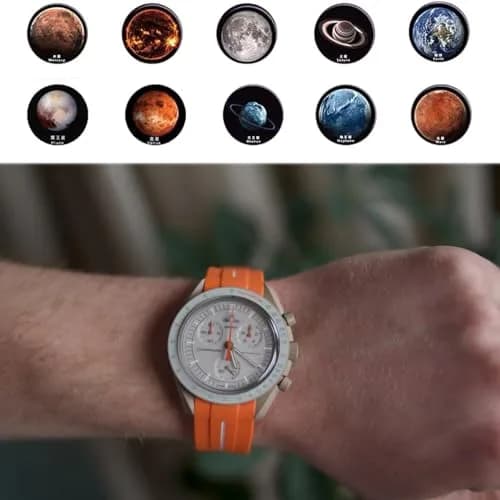 Niziruoup Rubber Strap for Moonswatch Watch, 20mm Curved No Gap Silicone Rubber Band for Men Women thumbnail 3