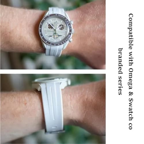 Niziruoup Rubber Strap for Moonswatch Watch | Curved No Gap Silicone Band for Men Women thumbnail 4