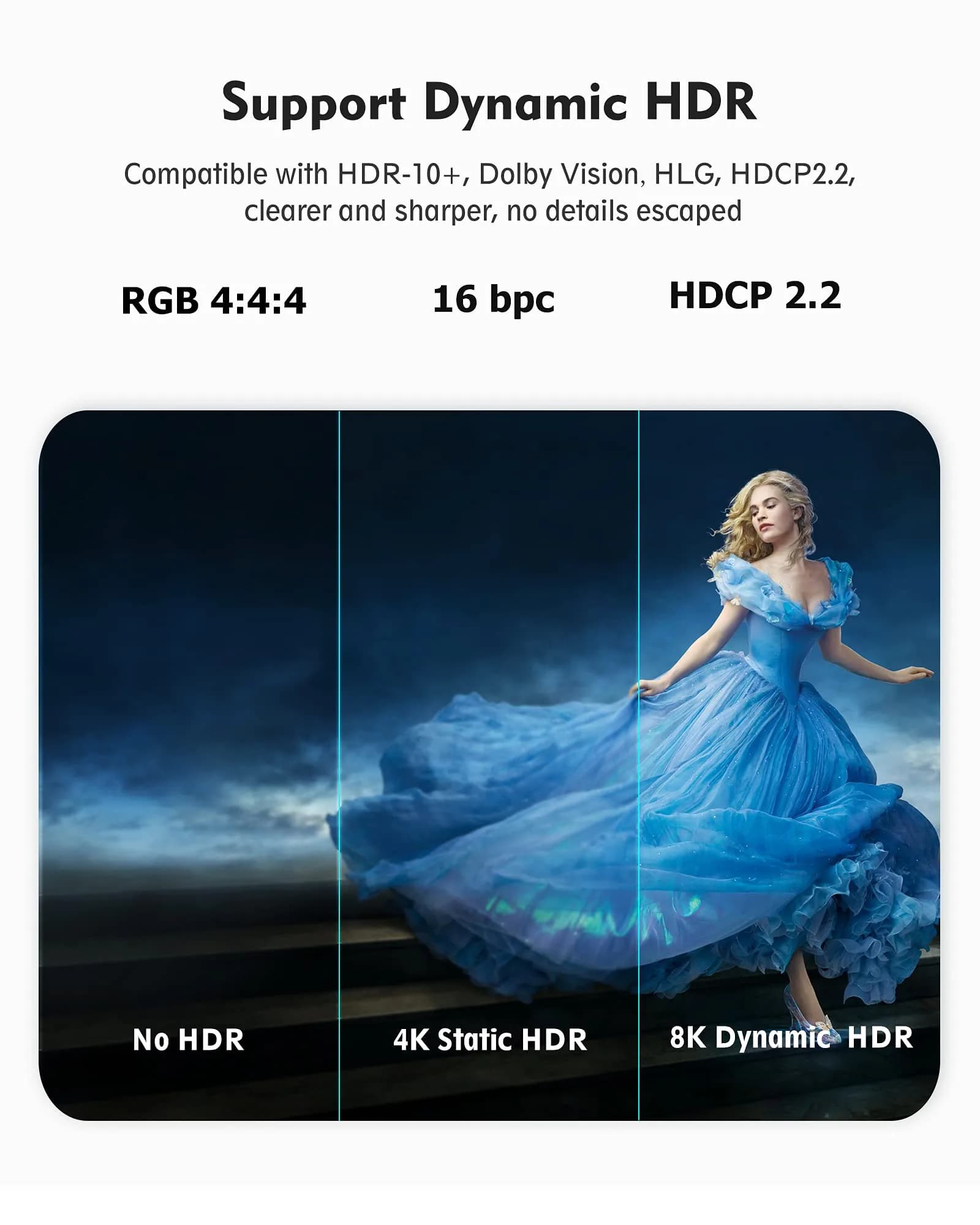 Silkland 8K HDMI 2.1 Cable 4.57m (15ft) | Supports 8K@60Hz, 4K@120Hz, eARC, HDR, 48Gbps - view 6