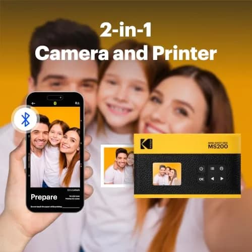 KODAK Mini Shot 2 ERA Instant Camera & Printer Bundle, Black | 2x3" Dye-Sublimation Prints thumbnail 5