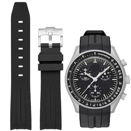 Niziruoup Rubber Strap for Moonswatch Watch | Curved No Gap Silicone Band 20mm thumbnail 1