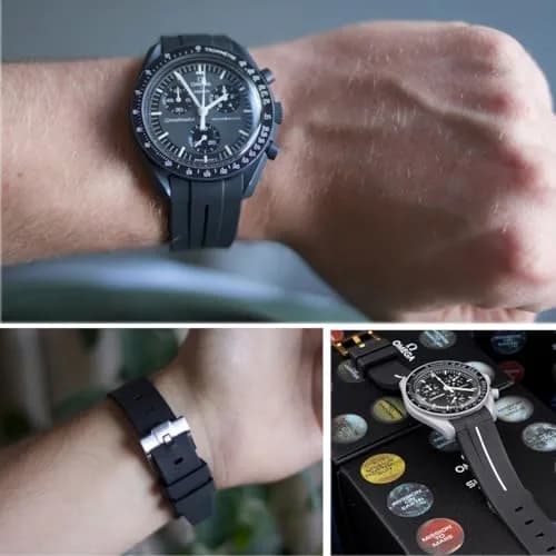 Niziruoup Rubber Strap for Moonswatch Watch | Curved No Gap Silicone Band 20mm thumbnail 5